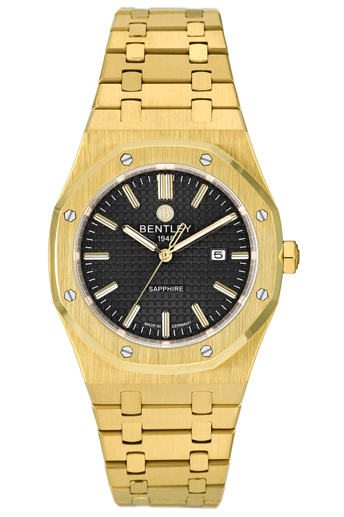 Masterful Style – Gold Black Dial MENS WATCH