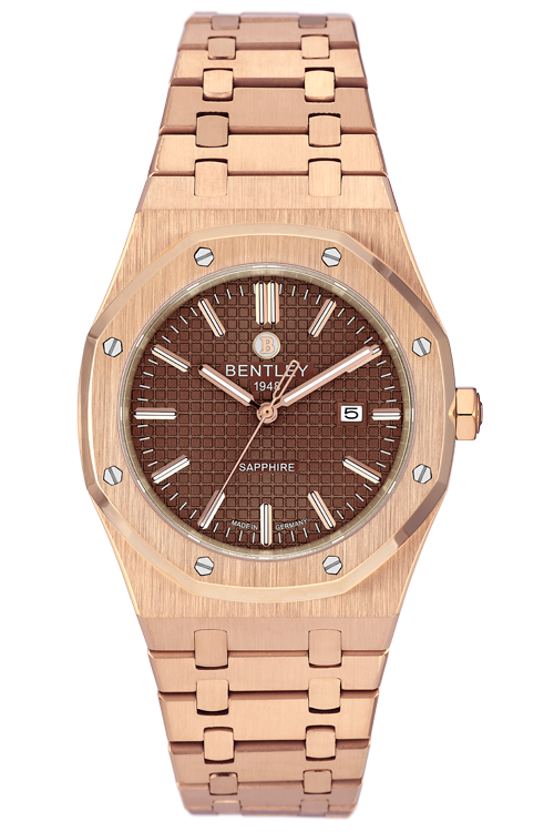 Masterful Style – Rose Gold Brown Dial MENS WATCH