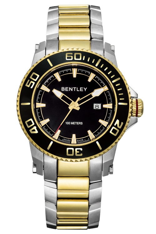 Sea Captain – Gold/Black Two-Tone Swiss MENS WATCH