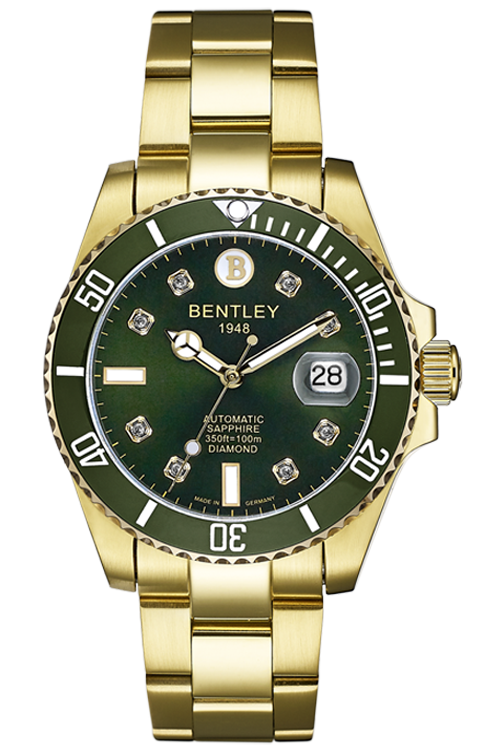 Aqua Master – Gold Green Sapphire Dial MENS WATCH