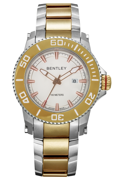 Sea Captain – Brown Two-Tone Silver Swiss MENS WATCH