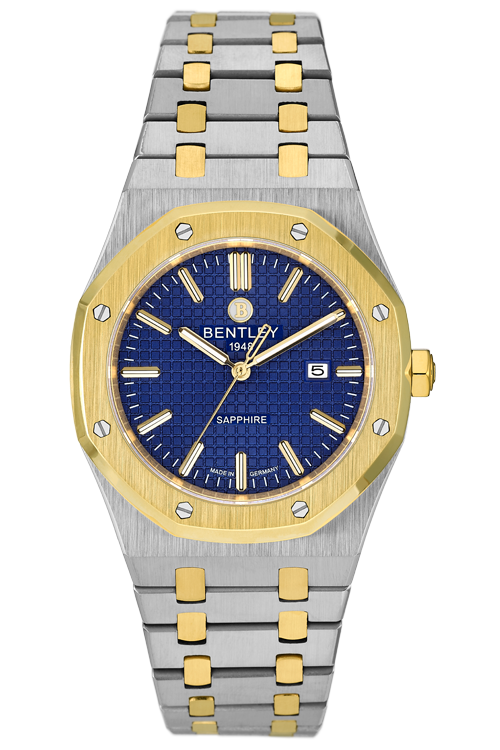 Masterful Style – Gold Two-Tone Blue Dial MENS WATCH