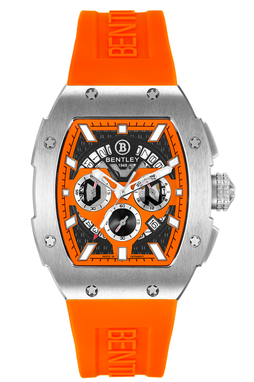 Velocity Prodigy – SS Orange Dial Rubber MENS WATCH